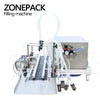 ZONESUN 4 Nozzles Automatic Bottle filling machine CNC Filler With Conveyor Corrosive Alcohol Eye Drop Syrup Cosmetic Liquid