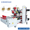 ZONEPACK Automatic Carton Corner Sealer Tape Sticker Four Sides Carton Edge Sealing Machine Strapping Machine