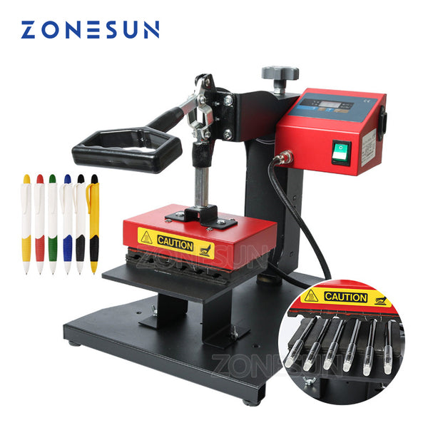 ZONEPACK Pen Heat Printing Machine Hot Transfer Printing Machine Press Machine For Plastic Ball Point Pen Logo Pressing Machine