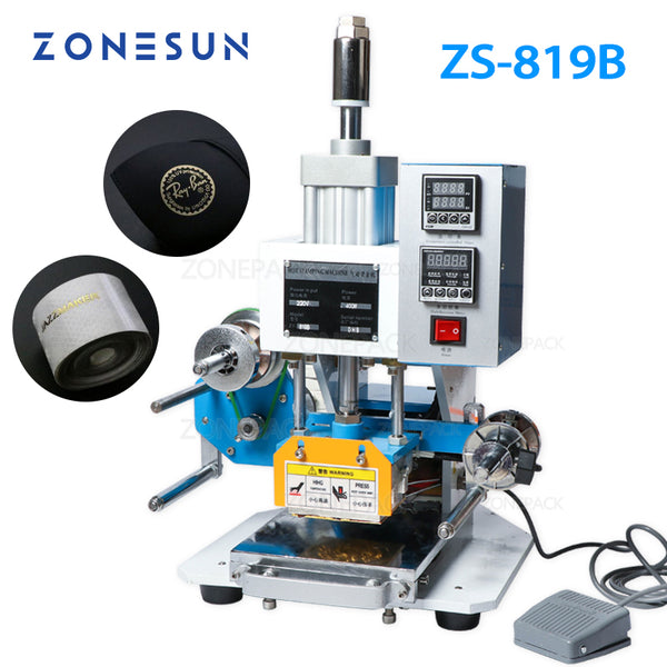 ZONESUN ZS-819B 80*90mm Pneumatic Hot Foil Stamping Machine