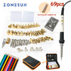 ZONEPACK Hot Foil Stamping Soldering Iron Carving Pyrography Tool Wood Embossing Burning Soldering Pen Set Welding Tips Kit