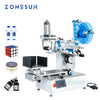 ZONEPACK XL-T803 Semi-automatic Model PET Plastic Model Arc Surface Flat Bottle Sticker Labeling Machine