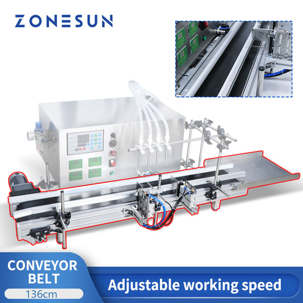 ZONEPACK Conveyor Belt Adjustable Speed Use for Filling Machine