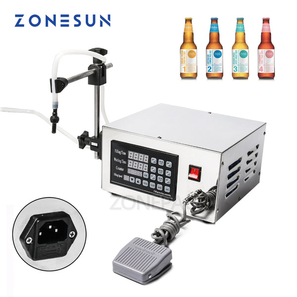 ZONEPACK Juice Water Milk Filling Machine Automatic Membrance Pump Liquid Filling Machine Filler Ck-280 For Oil