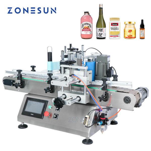 ZONESUN ZS-TB500 Automatic Round Bottle Labeling Machines With Printer