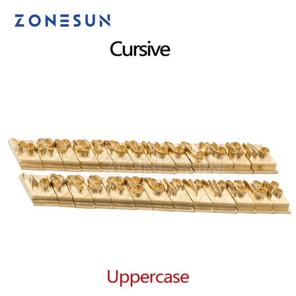 ZONESUN Cursive Upper Case lowercase number Brass Letter Without Shipping Cost