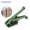 ZONEPACK Green Heavy Duty Tensioner Cutter, Cord Strapping Machine, Packing Tools for PET and PP, Strap Size: 3/8"- 3/4" Max Tension 2000N