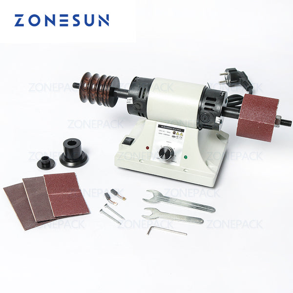 ZONEPACK Vegetable Tanned Leather Burnishing Machine Mini Desktop Leather Edge Grinding Machine Polishing Tool Side Polisher