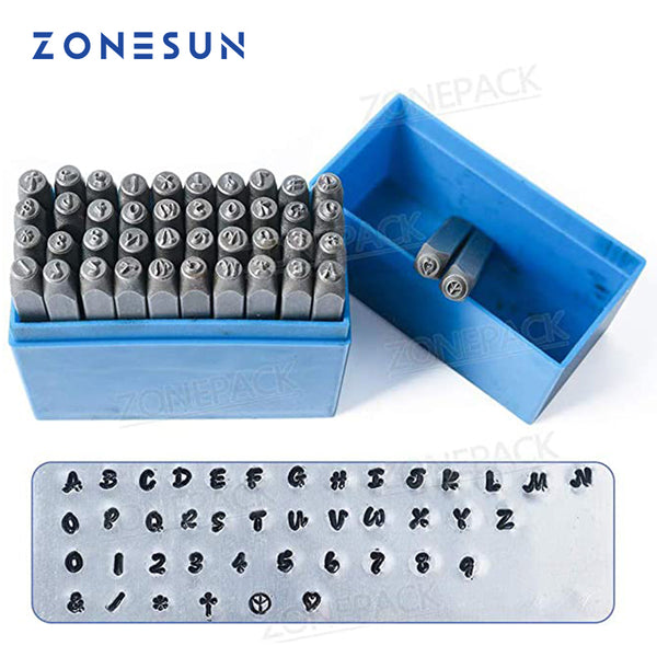 ZONEPACK Metal Letter And Number Set (36 pieces/set, A to Z and 0-9) Stamping Tools