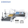 ZONESUN 6 Head Vaccine Ampoule Vial Bottle Peristaltic Pump Filling Machine With Conveyor Belt