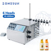 ZONESUN ZS-DPYT6P  6 Nozzles Liquid Filling Machine Water Bottle Filler