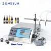 ZONEPACK Gear Pump Bottle Water Filler Semi Automatic Liquid Vial Filling Machine for Juice Beverage Drink Oil Perfume