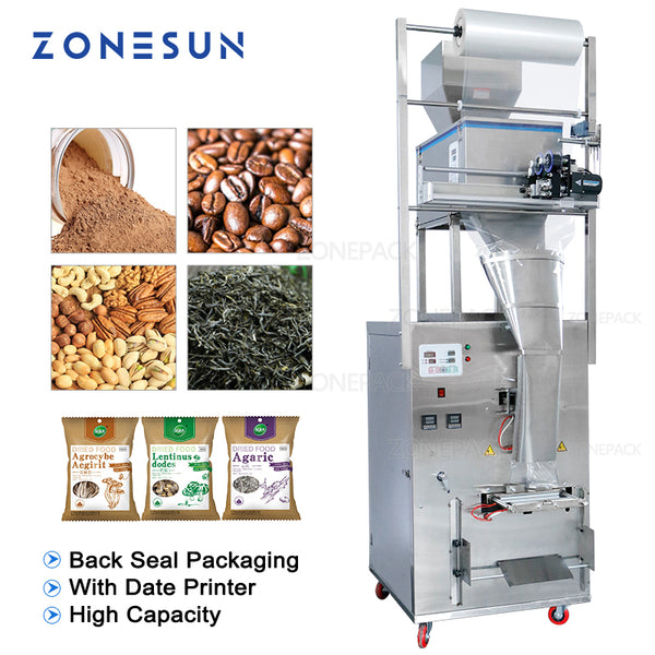 ZONESUN ZS-F999 10-999g Automatic Grain Powder Filling Back Sealing Machine