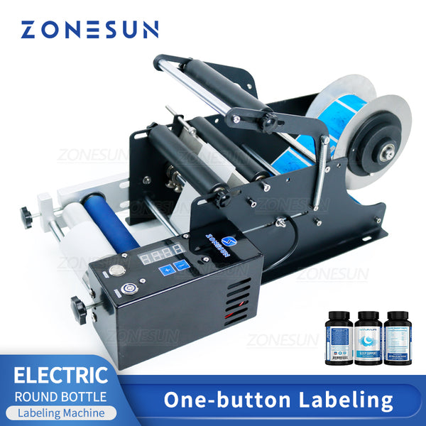 ZONESUN ZS-TB50SM Electric Semi automatic Round Bottle Labeling Machine