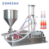 ZONEPACK ZS-GTD2 Double Diving Nozzles Paste Filling Machine Water Cream Shampoo Moisturizer Lotion Cosmetic Oil Honey Stick Food