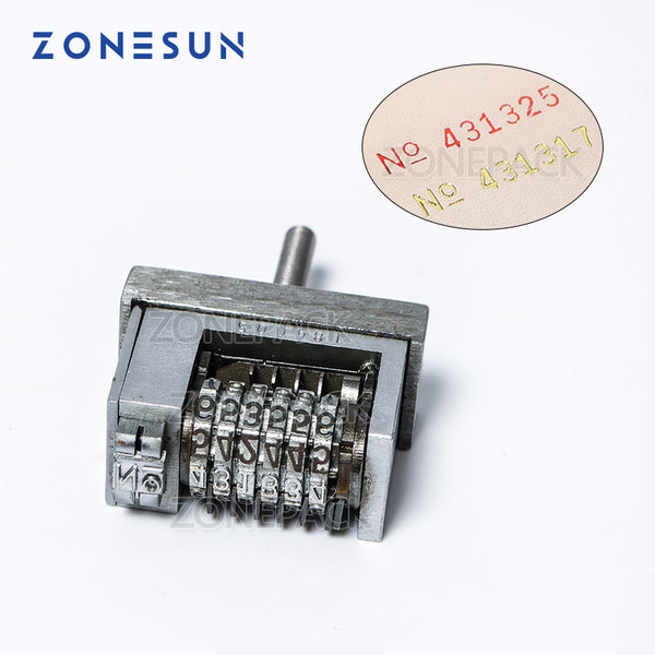 ZONEPACK Manual Hot Stamping Printer Accessory Thermal Ribbon Dialing Coding Tool Parts Production Number Coupon Print