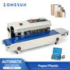 ZONEPACK FR-900 Automatic Continuous film sealing machine, plastic bag package machine, Expanded food band sealer