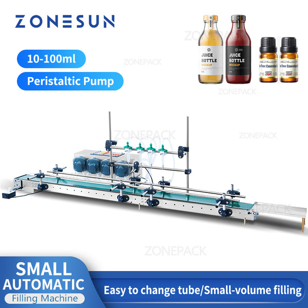 ZONEPACK Small Production Line Liquid Filling Machine  ZS-DTPP100C4