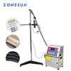 ZONESUN ZS-IIP800 Automatic Printer PVC Plastic Bottle Carton Date Inkjet Printer Printing Machine With Bracket For Production Line