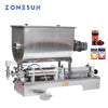 ZONEPACK Chili Soy Oyster Sauce Tabasco Quantitative Filler Machine Pneumatic Slurry Mixing Filling Machine ZS-GTU1