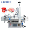 ZONEPACK Pneumatic Semi Automatic Tabletop Glass Bottle Cap Press Machine Jar Whisky Plastic Bottle Capping Machine