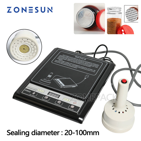 ZONEPACK 110V Handheld Induction Aluminum Foil Bottle Cap Sealer 20-100mm