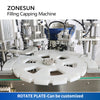 ZONEPACK Automatic Liquid Filling Capping Pressing Machine Rotary Plate Cap Feeder ZS-AFC9