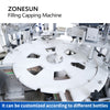 ZONEPACK Roll-on Bottles Filling Capping Machine Essential oil Liquid Automatic Magnetic Pump ZS-AFC11