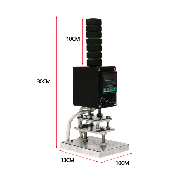ZONEPACK 5x7cm 8x10cm 10x13cm 500W Hot Stamping Tool, Manual Logo Embosser, Wood Leather Book Branding Iron