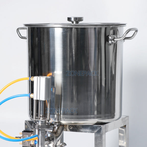 ZONEPACK Semi Automatic Paste Filling Machines Pneumatic Can Honey Cooking Oil Beverage Small Bottle Weighing Filling Machine