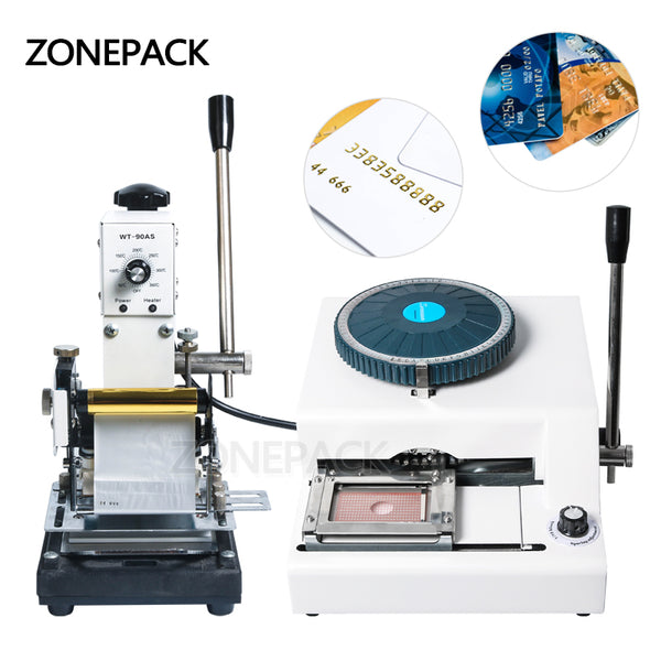 ZONESUN DIY 72 Letter Press Character PVC Card Embosser Stamping Machine