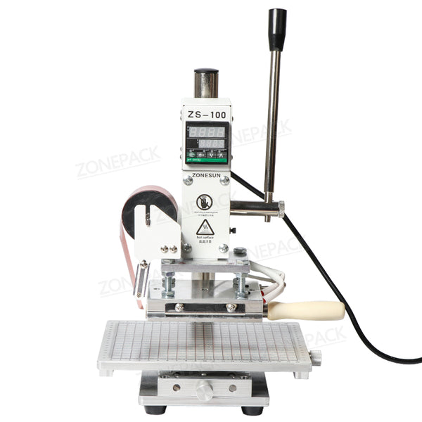 ZS-100C Digital Hot Foil Stamping Machine Leather Embossing Wood PVC Paper Custom Logo Stamp