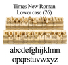 ZONESUN 184PCS Alphabet Letter Stamp Set Hot Foil Stamping Machine Custom Logo Bass Letters - 26pcs Lowercase(Times New Roman ) / A3mm - 26pcs Lowercase(Times New Roman ) / A6mm - 26pcs Lowercase(Times New Roman ) / A10mm