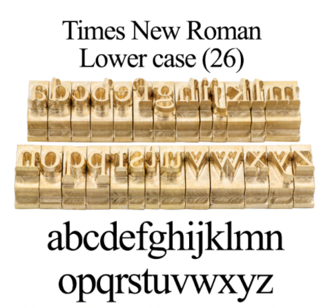 ZONESUN 184PCS Alphabet Letter Stamp Set Hot Foil Stamping Machine Custom Logo Bass Letters - 26pcs Lowercase(Times New Roman ) / A3mm - 26pcs Lowercase(Times New Roman ) / A6mm - 26pcs Lowercase(Times New Roman ) / A10mm