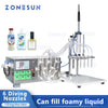 ZONEPACK ZS-MP5500D Semi-Automatic Water Filling Machine 6 Nozzles Essential Oil Perfume Cosmetic Liquid Magnetic Pump Filler