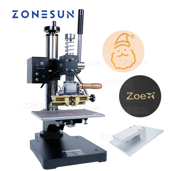 ZONEPACK ZS-190 Heat Press Machine With Infrared Localization 2 type workbench Embossing Bronzing tools Hot Foil Stamping Machine