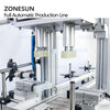 ZONESUN ZS-FAL180C9 Automatic Production Line Essential Oil Square Bottle Filling Capping And Double Side Labeling Machine