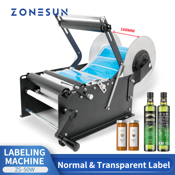 ZP-50W Manual Wider Label Round Bottle Labeling Machine Labeler Applicator