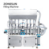 ZONESUN Automatic pneumatic Viscous Paste  Liquid Filling Machine Six Head Servo Motor  ZS-YT6T-6PX