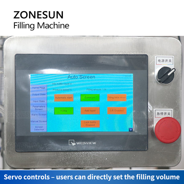 ZONESUN Automatic pneumatic Viscous Paste  Liquid Filling Machine Six Head Servo Motor  ZS-YT6T-6PX