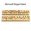 ZONESUN 184PCS Alphabet Letter Stamp Set Hot Foil Stamping Machine Custom Logo Bass Letters - 26pcs Uppercase(Microsoft Elegant Black ) / A6mm