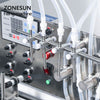 ZONESUN 4 Nozzles Automatic Bottle filling machine CNC Filler With Conveyor Corrosive Alcohol Eye Drop Syrup Cosmetic Liquid