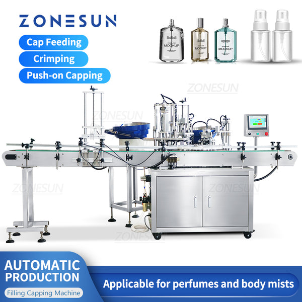 ZONEPACK Automatic Liquid Filling Capping Pressing Machine Rotary Plate Cap Feeder ZS-AFC9