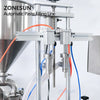 ZONESUN ZS-FAL180C8 Paste Shampoo Shower Gel jam Glass cream cosmetic Bottle Double Nozzles Filling Capping Labeling Machine