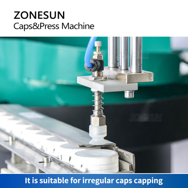 ZONESUN Chewing Gum Tear Off Flip Top Cap Sealing Machine With Cap Feeder Unscrambler  ZS-XG1870G