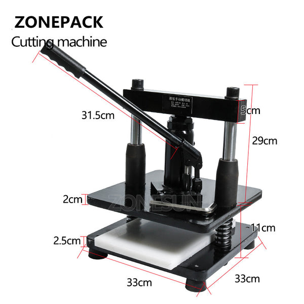 ZONEPACK leather Hydraulic manual die cutting machine photo paper PVC/EVA sheet mold cutter cutting die for DIY papercraft