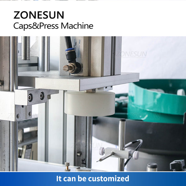 ZONESUN Chewing Gum Tear Off Flip Top Cap Sealing Machine With Cap Feeder Unscrambler  ZS-XG1870G