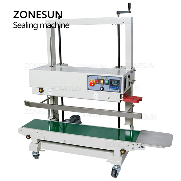 ZONESUN ZS-FR1100 Vertical Continuous Band Food Pouch Plastic Bag Heat Packing Sealing Machine