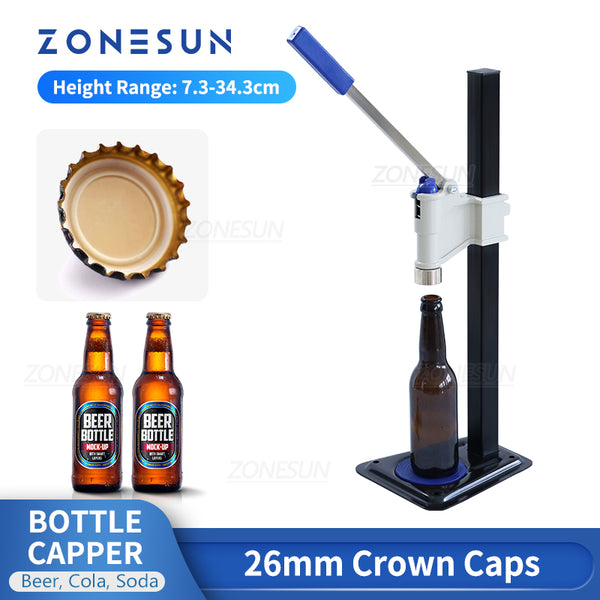 ZONEPACK Beer Bottle Capping Machine Drink Capping Machine Soda Water Capper Sealing Machine