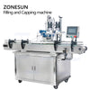 ZONESUN ZS-AFC1 Automatic Double Heads Rotary Filling And Capping Machine cap feeder